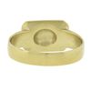 Image 3 : Solid 14K Yellow Gold Rectangular Engravable Center Matte Finish Signet Ring