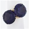 Image 8 : Vintage 14k Yellow Gold Round Alexandrite Purple Twin Moi et Toi Bypass Ring