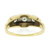 Image 7 : Vintage 14K TT Gold 0.45 ctw Round Brilliant Diamond 3-Stone Polished Band Ring