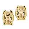 Image 2 : Solid 18K Yellow Gold 19.1x15.7mm White Open Coral Button Clip On Earrings