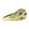 Image 4 : Vintage 18k Gold Detailed Black & Orange Enamel Work Leopard Cocktail Ring