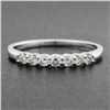Image 2 : Solid 14K White Gold .30 ctw Round Brilliant Prong Diamond Stackable Band Ring