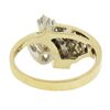 Image 3 : Vintage 14k Yellow Gold 0.90 ctw Prong & Pave Set Diamond Statement Cocktail Rin