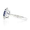 Image 5 : 14k White Gold 2.60 ctw Violet Blue Oval Tanzanite w/ Round Diamond Halo Ring