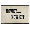 Image 1 : "Howdy... Now Git" Floor Mat