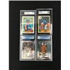 Image 1 : LOT OF 4 GRADED BASEBALL ENCASED TRADING CARDS
