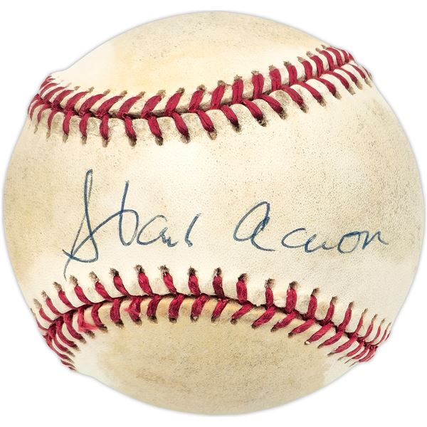 HANK AARON SIGNED BASEBALL (BECKETT COA)