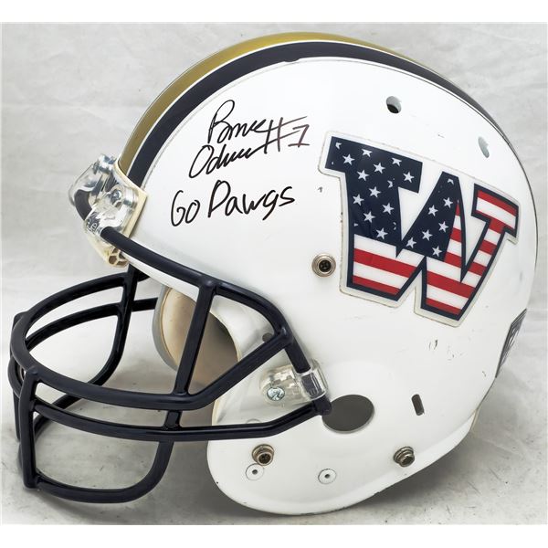 Rome Odunze Autographed Washington Huskies Full Size Authentic Helmet "Go Dawgs"  MILL CREEK COA