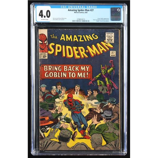 MARVEL COMICS NO.27 THE AMAZING SPIDERMAN CGC GRADED 4.0