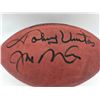 Image 2 : JOHNNY UNITAS AND JOE MONTANA SIGNED FOOTBALL (BECKETT COA)
