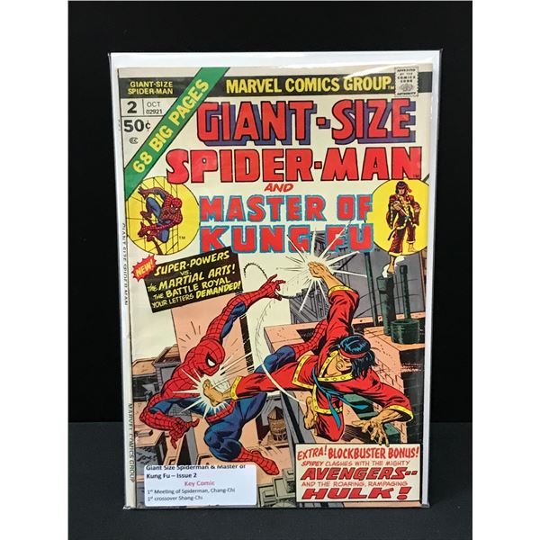 MARVEL COMICS NO.2 GIANT-SIZE SPIDERMAN AND MASTER OF KUNG FU