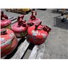Image 2 : Qty 7 JustRite Type I Steel Safety Cans, for Flammable Liquids