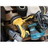 Image 8 : Contents of Pallet: Porter-Cable Nail Gun, Disc Grinders, Makita DS4011 Spade Handle Drill, etc