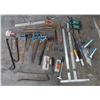 Image 1 : Multiple Hand Saws, Pry Bars, Drywall T-Square, Spreaders, etc