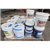 Image 1 : Contents of Pallet: Multiple Pails Traffic Paint, Hydro-Stop Primer, Misc Paint, etc