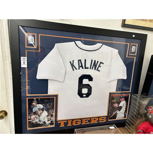 Al Kaline Autographed Jersey w/Framed Photo Memorabilia/COA