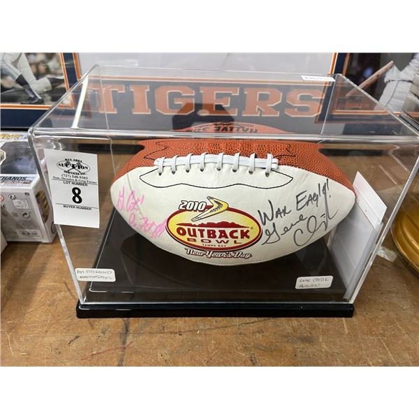 2010 Outback Bowl Showcased Football Signed Fitzgerald/Hurstein/Chrik/Aubu RN