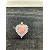 Image 2 : 14K YG Tanzanite/Tourmaline Heart Pendant w/48 Round Mixed Cut Tanzanite and 38