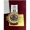 Image 1 : Invicta Watch # 31428 Goldtone w/Bronze Face Dive Watch Oceans Sea Hunter