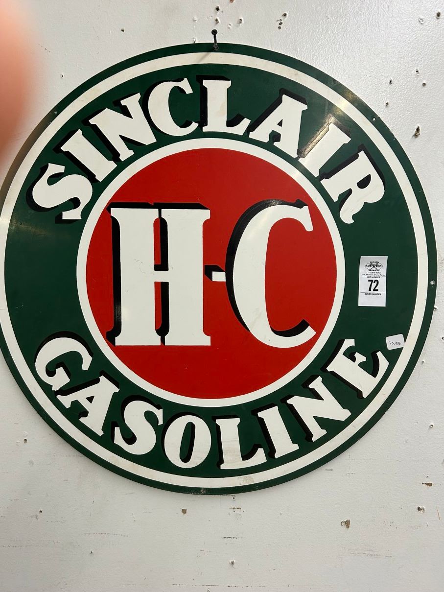 Sinclair Gasoline Round Metal Advertising Sign