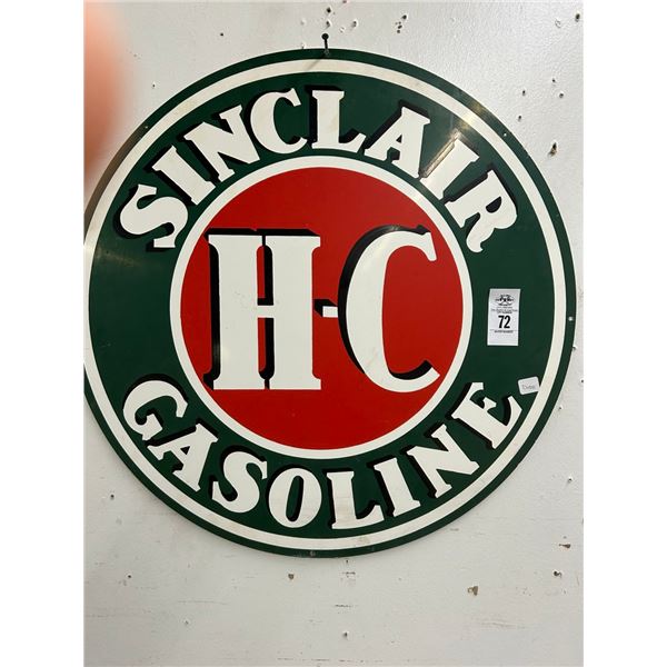 Sinclair Gasoline Round Metal Advertising Sign
