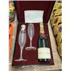 Image 2 : Champagne Bottle, 2000 Flute Set w/Box