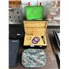 Image 1 : Camo Storage Bag, Wooden Storage Box, Plastic Transport Case, Honeywell Lock Box,