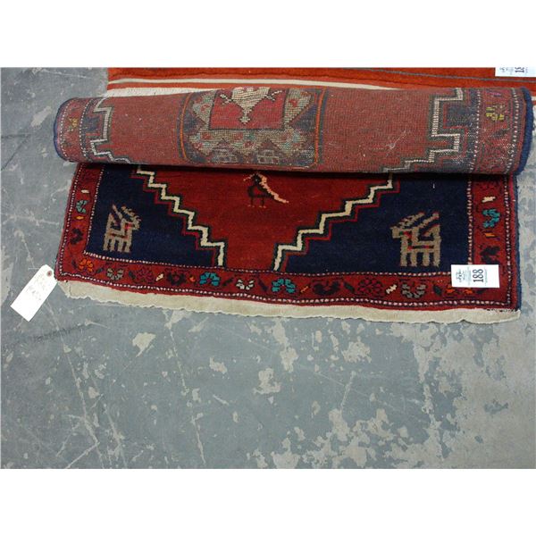 Red Persian Rug Approx. 3'  X  8'