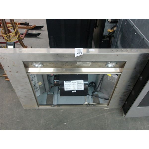 Wolf SS Over Range Hood, Cooktop