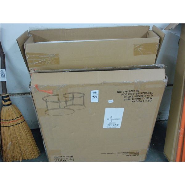 Round Bistro Tables in Box, Nesting Tables in Box