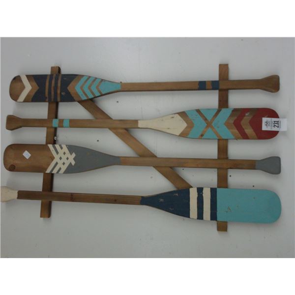 Painted Oars Wall Décor