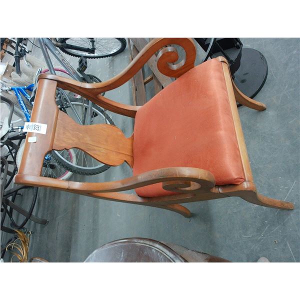 Mahogany Padded Armchair