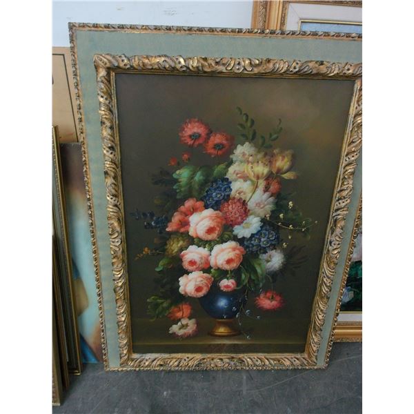 Oil On Canvas Floral Still Life - 30  X  36
