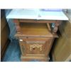 Image 1 : Marble Top  End Table Cabinet