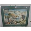 Image 1 : Framed Tropical Sea Scape Wall Art - Signed Gaburt -  20  X  30