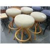 Image 1 : Rattan Padded Bar Stools - Set of 4