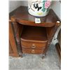 Image 1 : Carved Mahogany 2 Drawer End Table