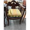 Image 2 : Ornately Carved Claw Foot Armchair w/Pad