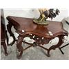 Image 1 : Ornately Carved Berry Trim Cherry Hall Table