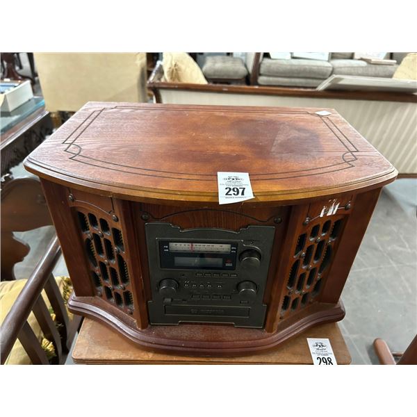 Cherry Vintage Style Stereo w/Turntable