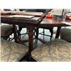 Image 2 : Mahogany Pedestal Round Dining Table w/Leaf and 6 Chairs