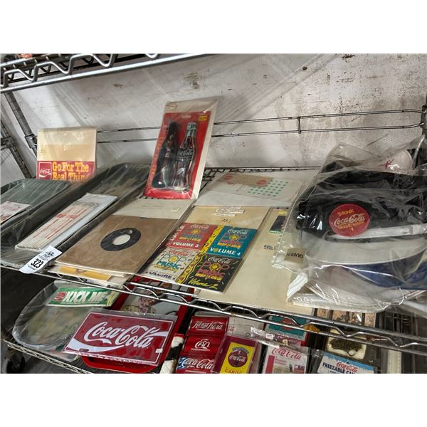 Coca Cola Collectibles w/Trays, Wall Décor, Hats, More