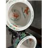 Image 2 : Oriental Fish Bowls w/Ornate Stands - Pair