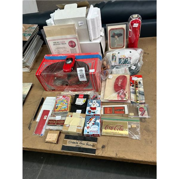 Coca Cola Collectibles w/Die Cast Car/Truck, Pens, Ornaments, More