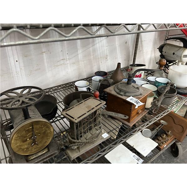Vintage Blender, Churns, Scale, Enamel Cups