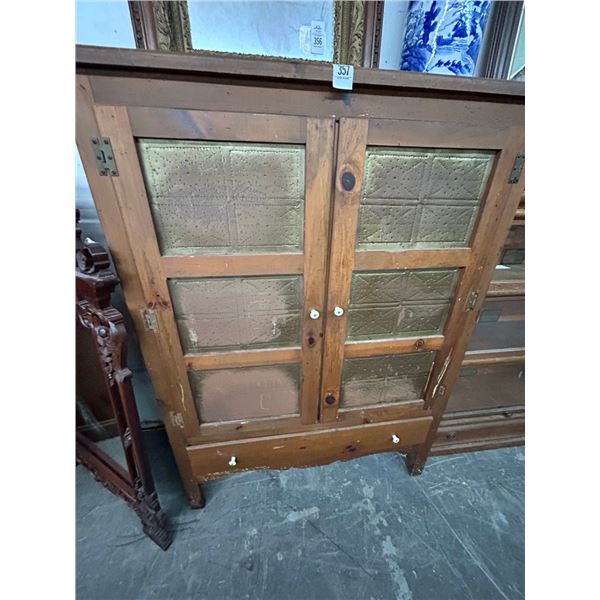 Antique Pine Pie Case Cabinet