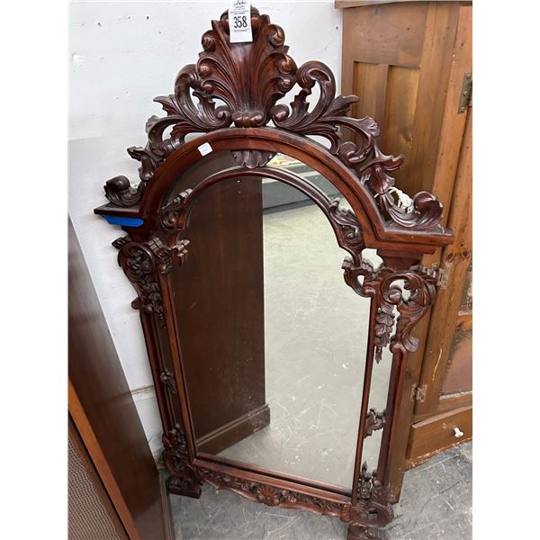 Ornately Carved Cherry Mirror - No Shipping