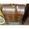 Image 2 : Cherry Queen Anne Brass Trim Small Drop Front Desk