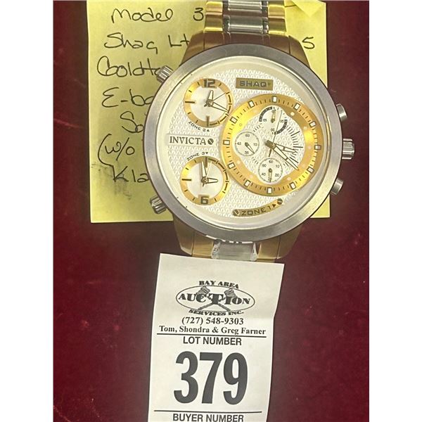 Invicta Watch  # 34996 Goldtone/Chrome White Face Shaq Limited - 109/1000