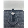 Image 2 : 14K WG Diamond/Sapphire Ring w/6 Square Cut Diamonds and 48 Round Diamonds